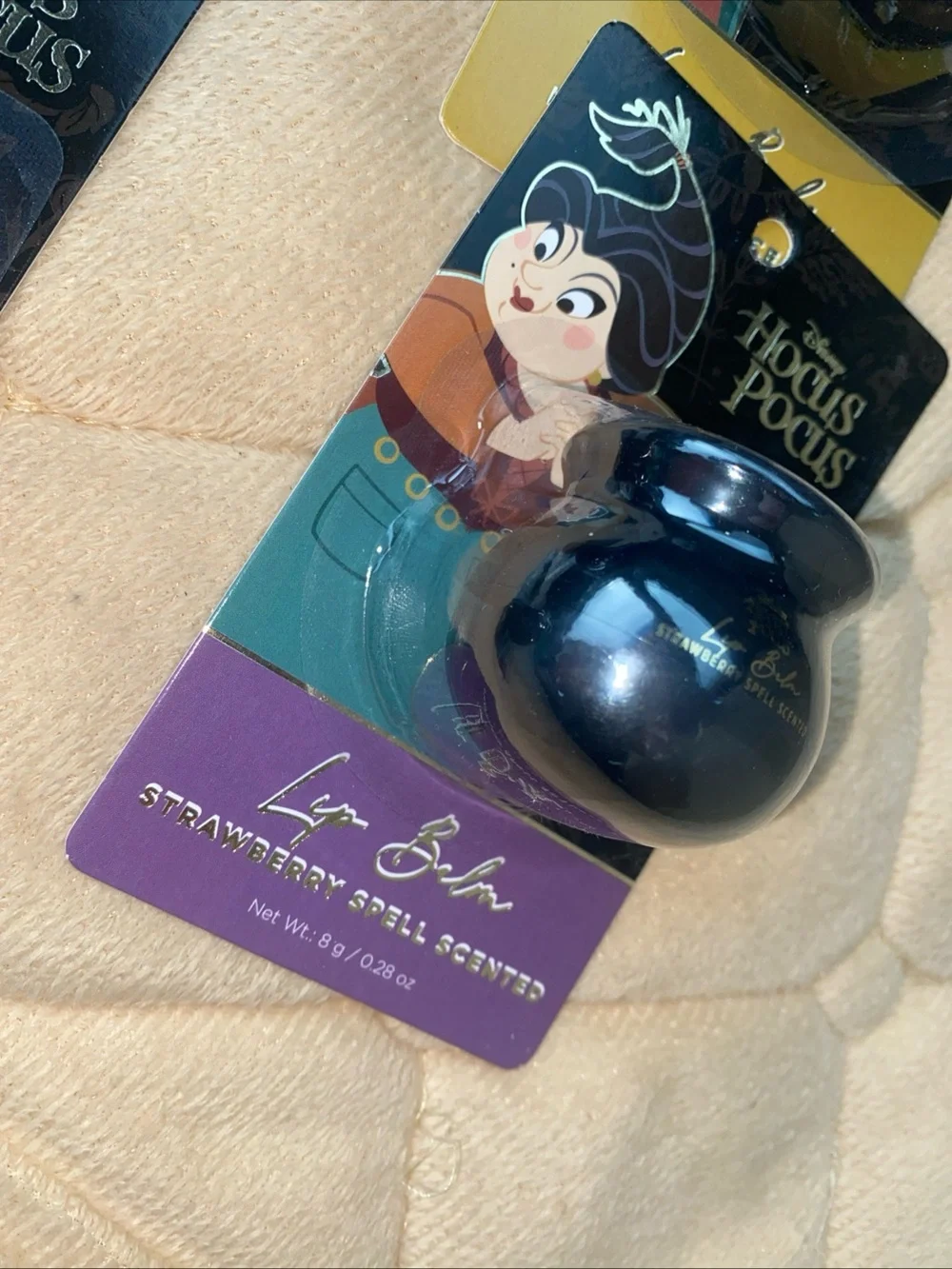 Disney Hocus Pocus Halloween Lip Balm Set Of 4 Cherry Strawberry Vanilla Almond
